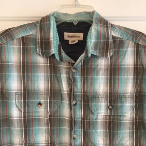 ❤️ NEW LISTING! RUFF HEWN Short Sleev Button Front Shirt SZ M